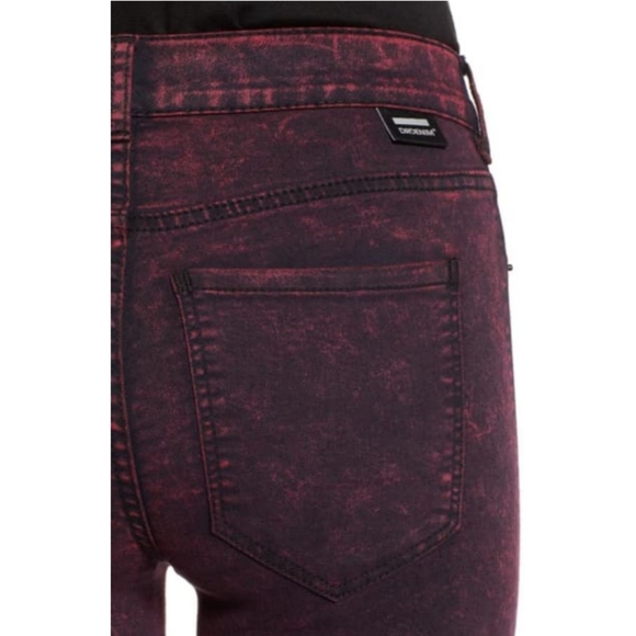 NWT Dr. Denim 'punk red' acid wash jeans - Picture 6 of 8